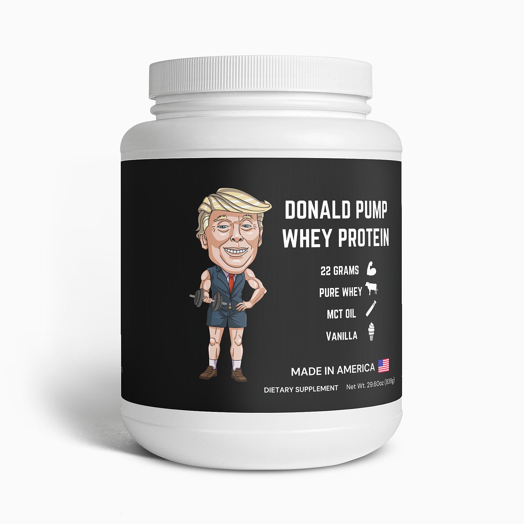 Donald Pump Protein Powder Made in America